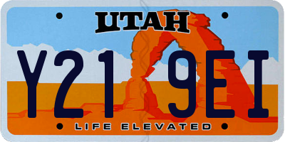 UT license plate Y219EI
