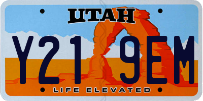 UT license plate Y219EM