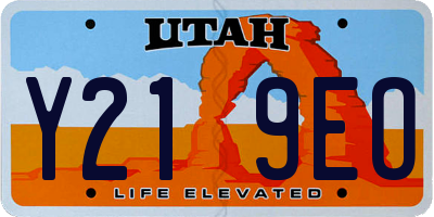 UT license plate Y219EO