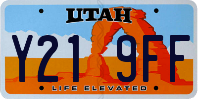 UT license plate Y219FF
