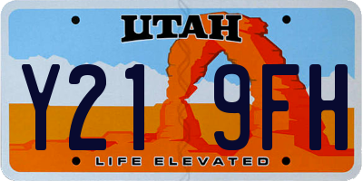 UT license plate Y219FH