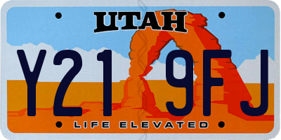 UT license plate Y219FJ