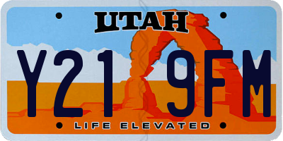 UT license plate Y219FM
