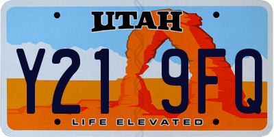 UT license plate Y219FQ