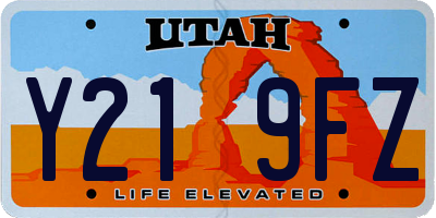 UT license plate Y219FZ