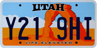 UT license plate Y219HI