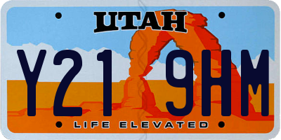 UT license plate Y219HM