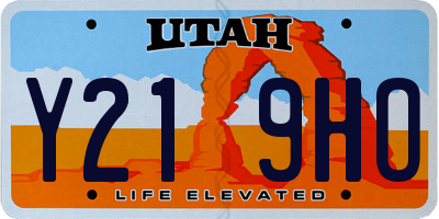 UT license plate Y219HO