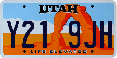 UT license plate Y219JH