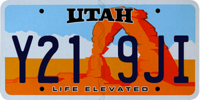 UT license plate Y219JI