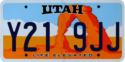 UT license plate Y219JJ