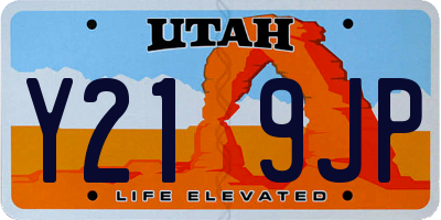 UT license plate Y219JP
