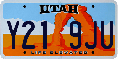 UT license plate Y219JU