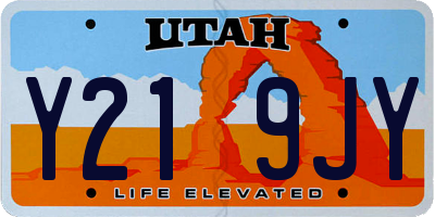 UT license plate Y219JY
