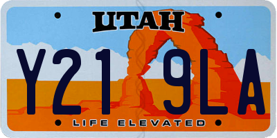 UT license plate Y219LA