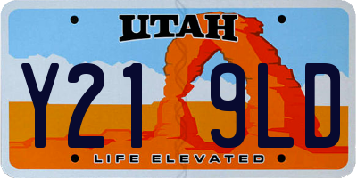 UT license plate Y219LD