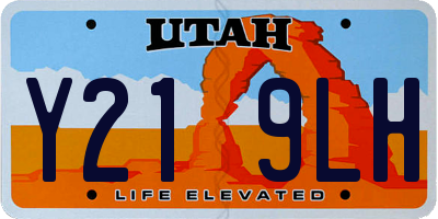 UT license plate Y219LH