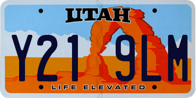 UT license plate Y219LM