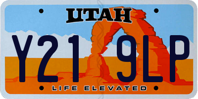 UT license plate Y219LP