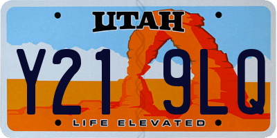 UT license plate Y219LQ