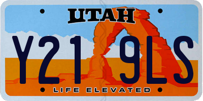 UT license plate Y219LS