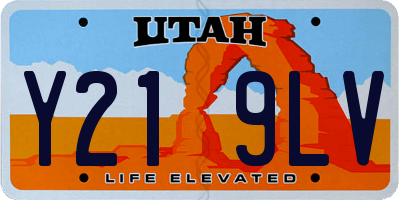 UT license plate Y219LV