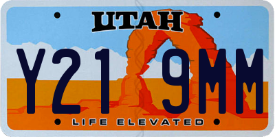UT license plate Y219MM