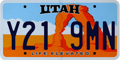 UT license plate Y219MN