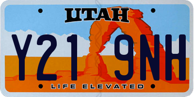 UT license plate Y219NH