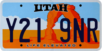 UT license plate Y219NR