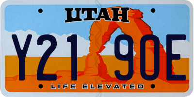 UT license plate Y219OE