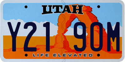 UT license plate Y219OM