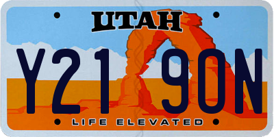 UT license plate Y219ON