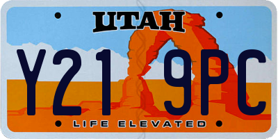 UT license plate Y219PC