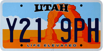 UT license plate Y219PH