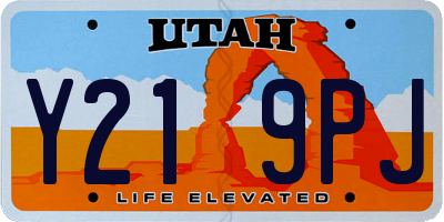 UT license plate Y219PJ