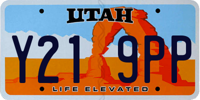 UT license plate Y219PP