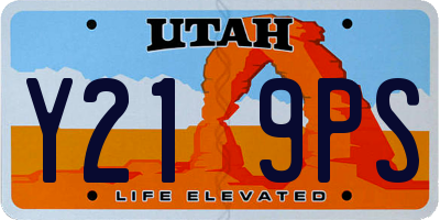 UT license plate Y219PS