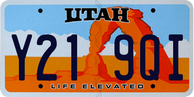 UT license plate Y219QI