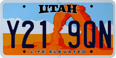 UT license plate Y219QN