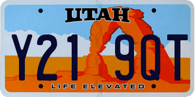 UT license plate Y219QT