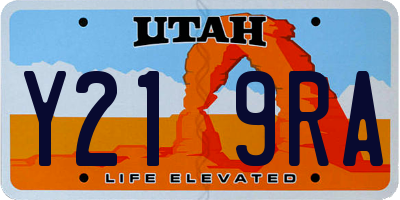UT license plate Y219RA
