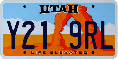 UT license plate Y219RL