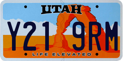 UT license plate Y219RM