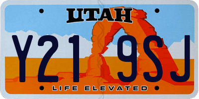 UT license plate Y219SJ