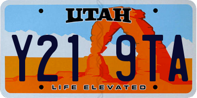 UT license plate Y219TA