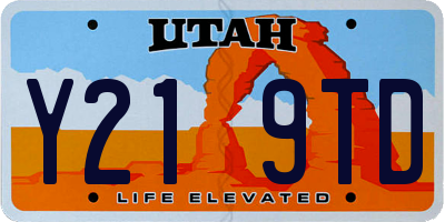 UT license plate Y219TD