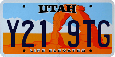 UT license plate Y219TG