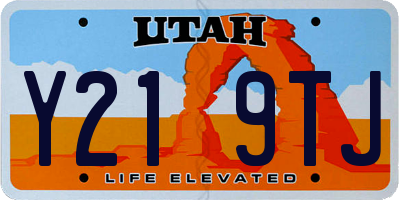 UT license plate Y219TJ