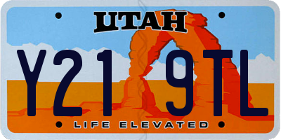 UT license plate Y219TL